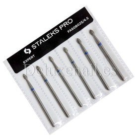 Kit de 6 fresas Azules Bala, Ø2.5 mm, FA60B025/4.5, grano medio, Staleks