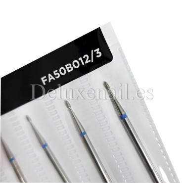 Kit de 6 fresas Azules Brote, Ø1.2 mm, FA50B012/3, grano medio, Staleks