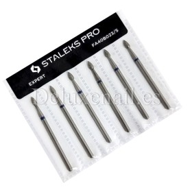 Kit de 6 fresas Azules Bala, Ø2.3 mm, FA40B023/5, grano medio, Staleks