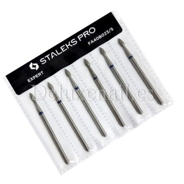 Kit de 6 fresas Azules Bala, Ø2.3 mm, FA40B023/5, grano medio, Staleks