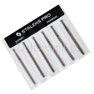 copy of Kit de fresas Staleks Pro - diamante, roja, 1mm., 6 unidades