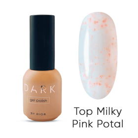 Top Milky Pink Potal Dark, Blanco Lechoso con foil rosa, 8 ml