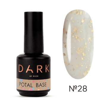 Base Camuflaje Dark Potal 28, Beige con foil dorado, 15 ml