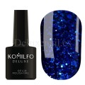 Esmalte Permanente Stardust Glitter 008 Komilfo, Azul oscuro con purpurina fina,8 ml