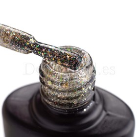 Esmalte Permanente Glow Attack 002 Komilfo, Dorado Holográfico, 8 ml