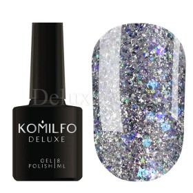 Esmalte Permanente Glow Attack 004 Komilfo, Plata Oscuro Holográfico, 8 ml