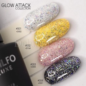 Esmalte Permanente Glow Attack 004 Komilfo, Plata Oscuro Holográfico, 8 ml