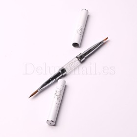 Pincel Doble Acrylic 6K/Gel flat 6 Komilfo, 8/14 mm