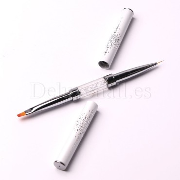 Pincel Doble Sintético Gel flat 4/Liner 7 Komilfo, 6/7 mm