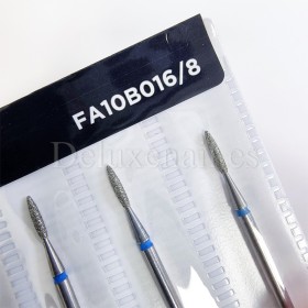 Kit de 6 fresas Azules Llama, Ø1.6 mm, FA10B016/8, grano medio, Staleks