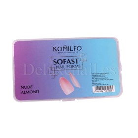 Tips de gel Komilfo Sofast Nude Almond, 300 uds, 15 medidas