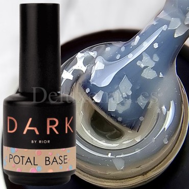 Base Camuflaje Dark Potal 17, Blanco lechoso traslúcido con foil plateado, 15 ml