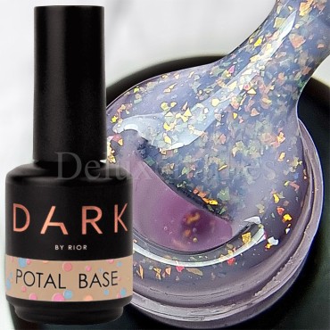 Base Camuflaje Dark Potal 23, Rosa lechoso traslúcido con foil ópalo multicolor, 15 ml