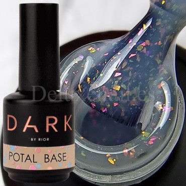 Base Camuflaje Dark Potal 25, Blanco lechoso traslúcido con foil ópalo multicolor, 15 ml