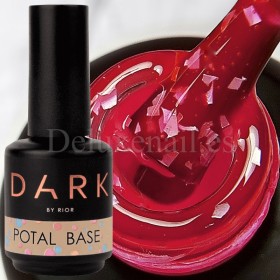 Base Camuflaje Dark Potal 14, Coral traslúcido con foil plateado, 15 ml