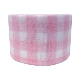 Toallas desechables en rollo, Blanco con rosa, 20x20 cm, 100 Uds.