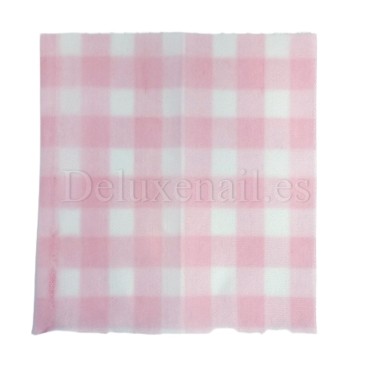 Toallas desechables en rollo, Blanco con rosa, 20x20 cm, 100 Uds.