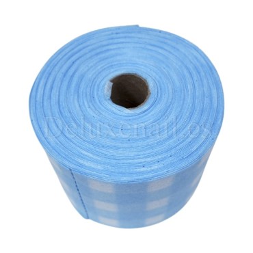 Toallas desechables en rollo, Blanco con azul, 20x20 cm, 100 Uds.