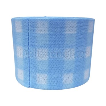 Toallas desechables en rollo, Blanco con azul, 20x20 cm, 100 Uds.