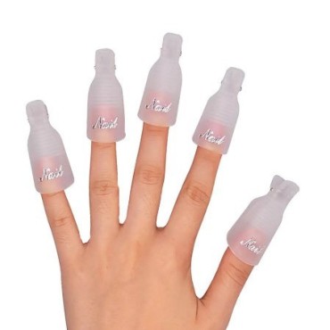 Nail Remover Clips, Blanco, 10 uds