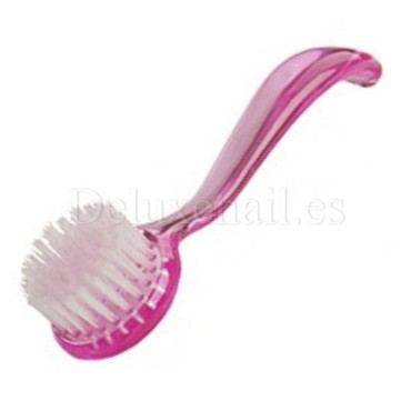 Cepillo suave redondo para manicura con tapa, Rosa, 1 ud