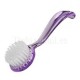 Cepillo suave redondo para manicura con tapa, Morado, 1 ud