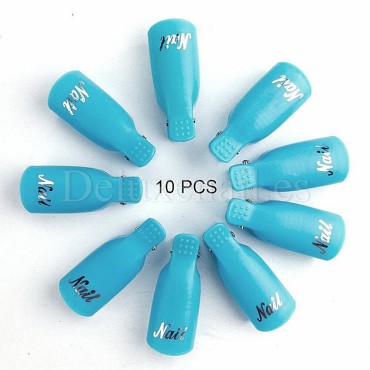 Nail Remover Clips, Azul, 10 Uds.