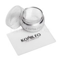 Kit de stamping Komilfo - Sello de silicona con raspador, Plata, 1ud