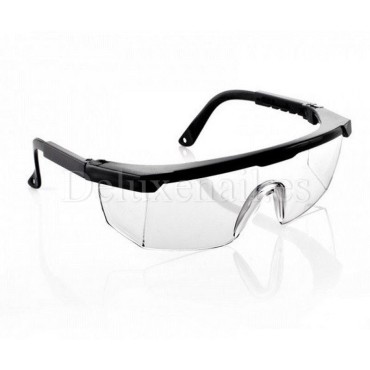 Gafas de protección con varillas regulables, Negro, 1 ud