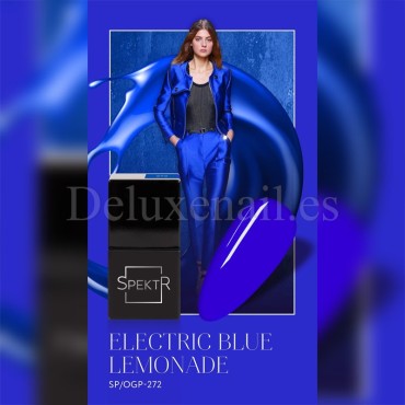 Esmalte permanente Spektr 272 Electric Blue Lemonade (Azul eléctrico), 10 ml