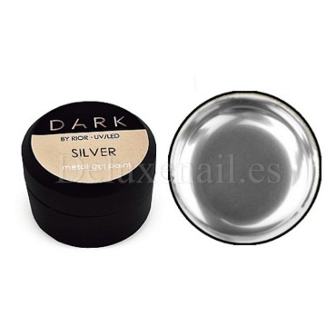 Pintura de gel efecto espejo sin pegajosidad Silver Metal gel paint Dark, Plata, 5g