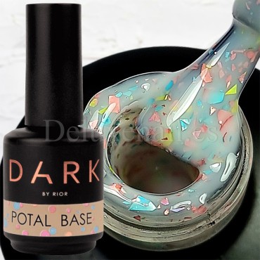 Base Camuflaje Dark Potal 02, Blanco Lechoso con foil multicolor, 15 ml