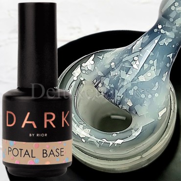 Base Camuflaje Dark Potal 18, Blanco lechoso traslúcido con foil plateado, 15 ml