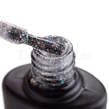 Esmalte Permanente Glow Attack 001 Komilfo, Plata Holográfico, 8 ml