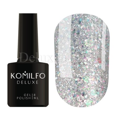 Esmalte Permanente Glow Attack 001 Komilfo, Plata Holográfico, 8 ml