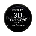 Top sin pegajosidad Komilfo 3D Top Gel No-Wipe, 5ml