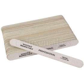 Kit 10 Limas finas de madera, 180/240 Grit para uñas naturales
