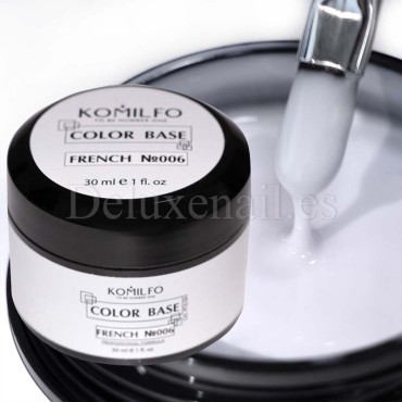 Color Base French 006 sin pincel Komilfo, Blanco Lechoso, 30 ml