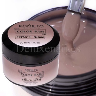 Color Base French 008 sin pincel Komilfo, Beige Natural, 30 ml