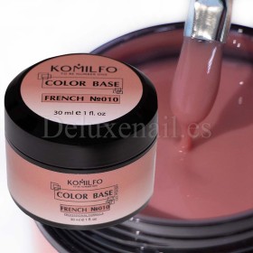 Color Base French 010 sin pincel Komilfo, Coral Pastel, 30 ml