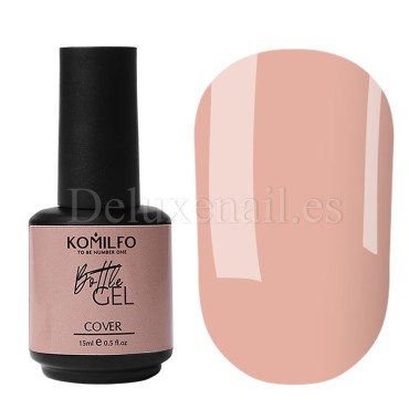 Gel con pincel Komilfo Bottle gel Cover, Beige Rosado, 15 ml