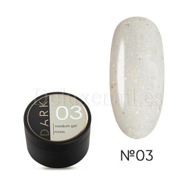 Gel Medium Potal Gel 03 Dark, Blanco Lechoso con foil dorado fino, 15 ml