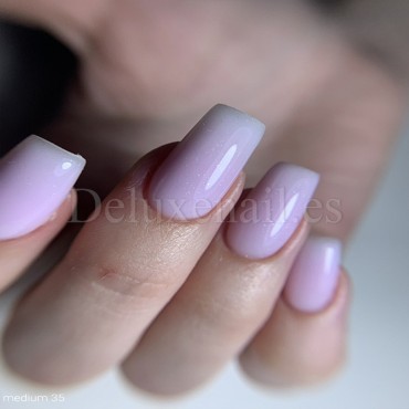 Gel constructor Dark Medium Gel 35, Rosa con micro brillo, 15 ml