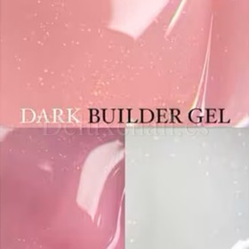 Gel constructor Dark Builder Shine Gel 02, Beige rosado con micro brillo, 15 ml