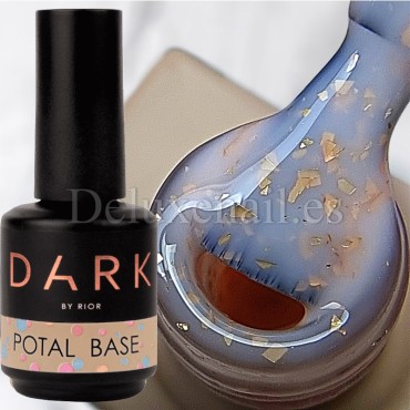 Base Camuflaje Dark Potal 40, Melocotón con foil oro rosado, 15 ml