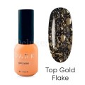 Top Gold Flake Dark, Transparente con foil dorado, 8 ml