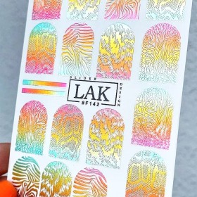 Pegatina al agua con foil F142 Lak