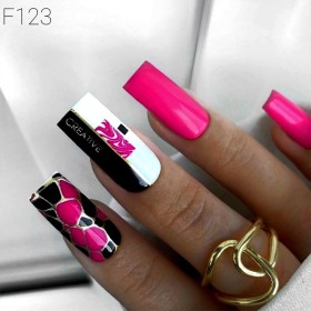 Pegatina al agua con foil F123 Lak