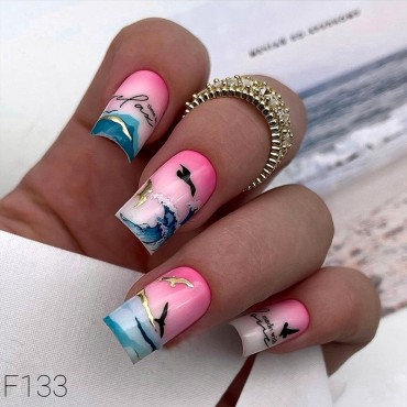 Pegatina al agua con foil F133 Lak