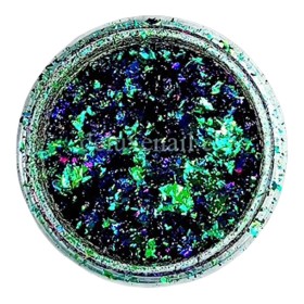 copy of Chameleon Glitter Powder - metallic flakes chameleon Komilfo №001 (tamaño L, verde/azul/amarillo/morado) 1 gr.